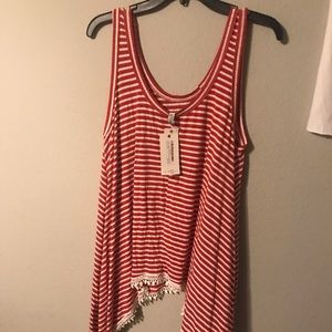 Orange stripped tank